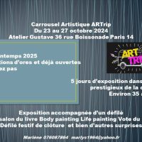 PROCHAIN CARROUSEL ARTISTIQUE ART TRIP  ESPACE  GUSTAVE ¨PARIS 14   OCTOBRE 2024