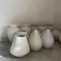 Vases en porcelaine à customiser