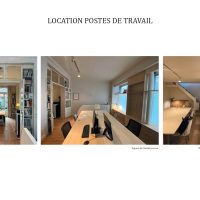 Location poste de travail - bureau séparé dans agence d'architecture