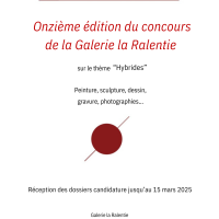 Appel à candidatures pour la onzième édition du concours de la galerie la Ralentie